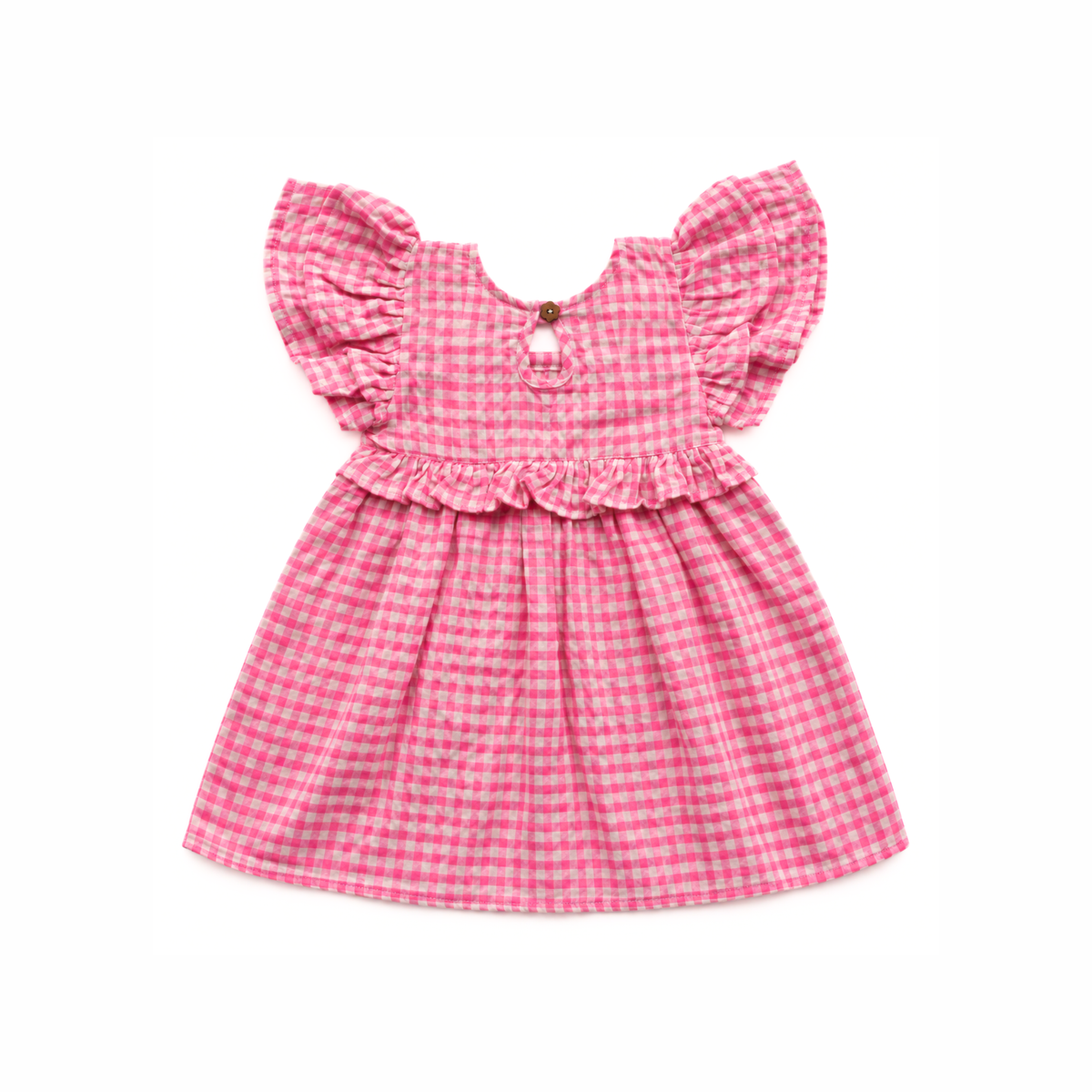 Litchi Flutter Sleeve Dress