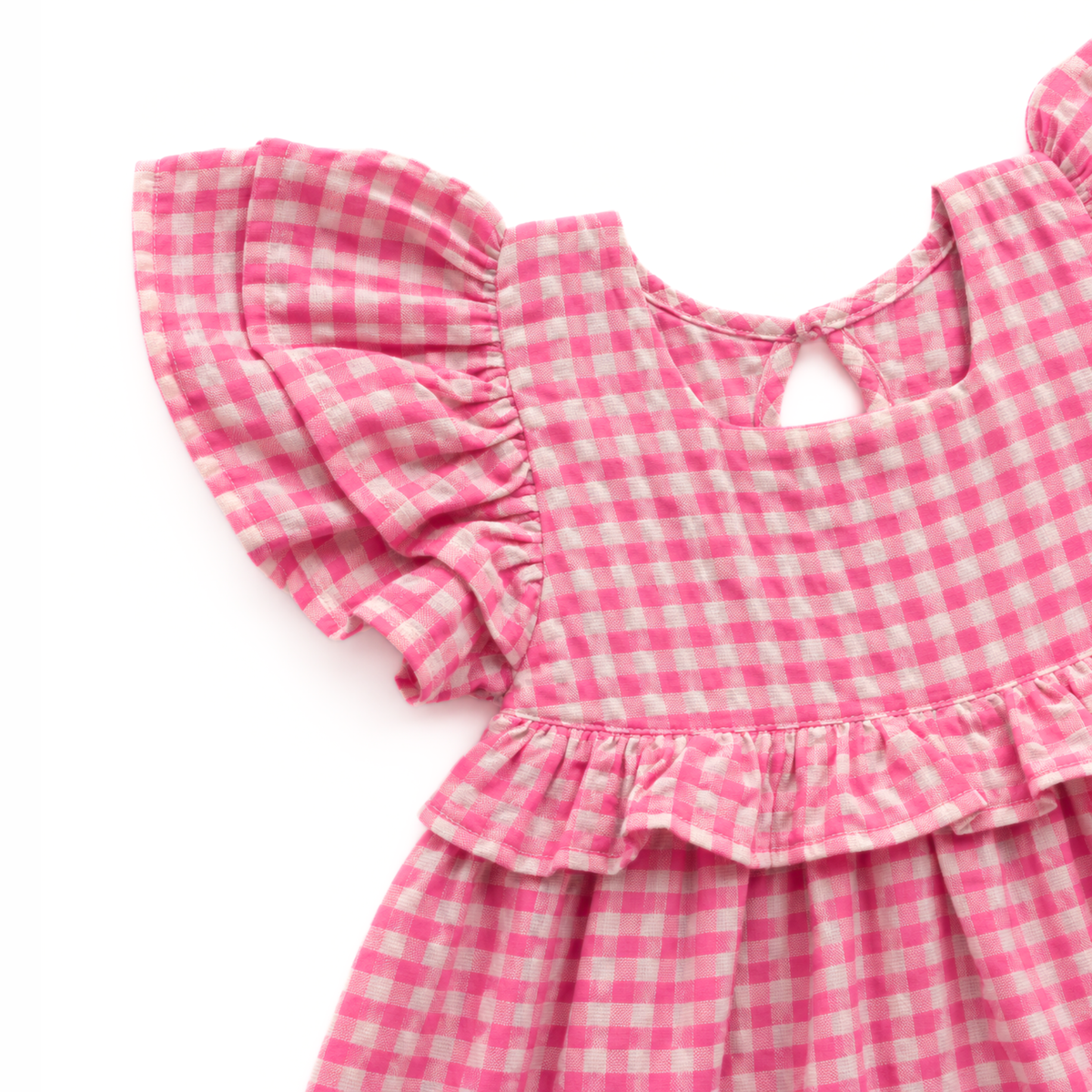 Litchi Flutter Sleeve Dress