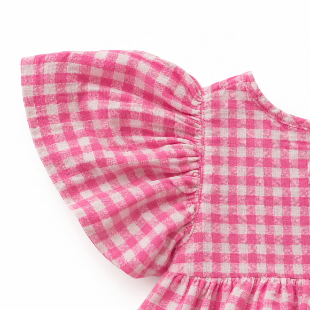 Litchi Flutter Sleeve Dress