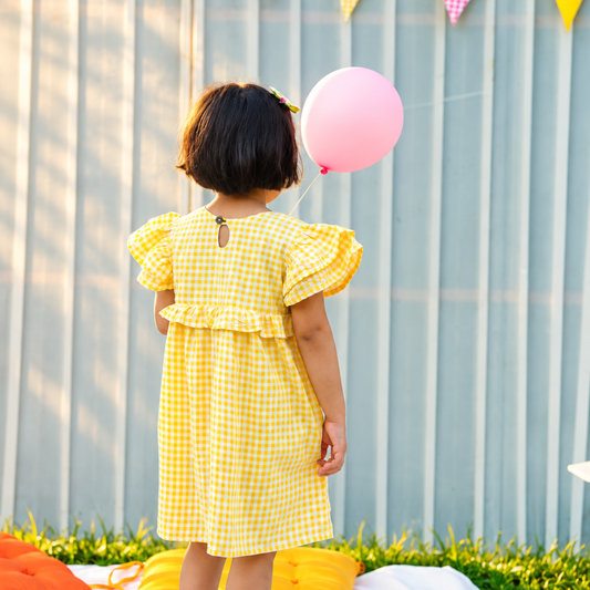 Frooti Flutter Sleeve Dress