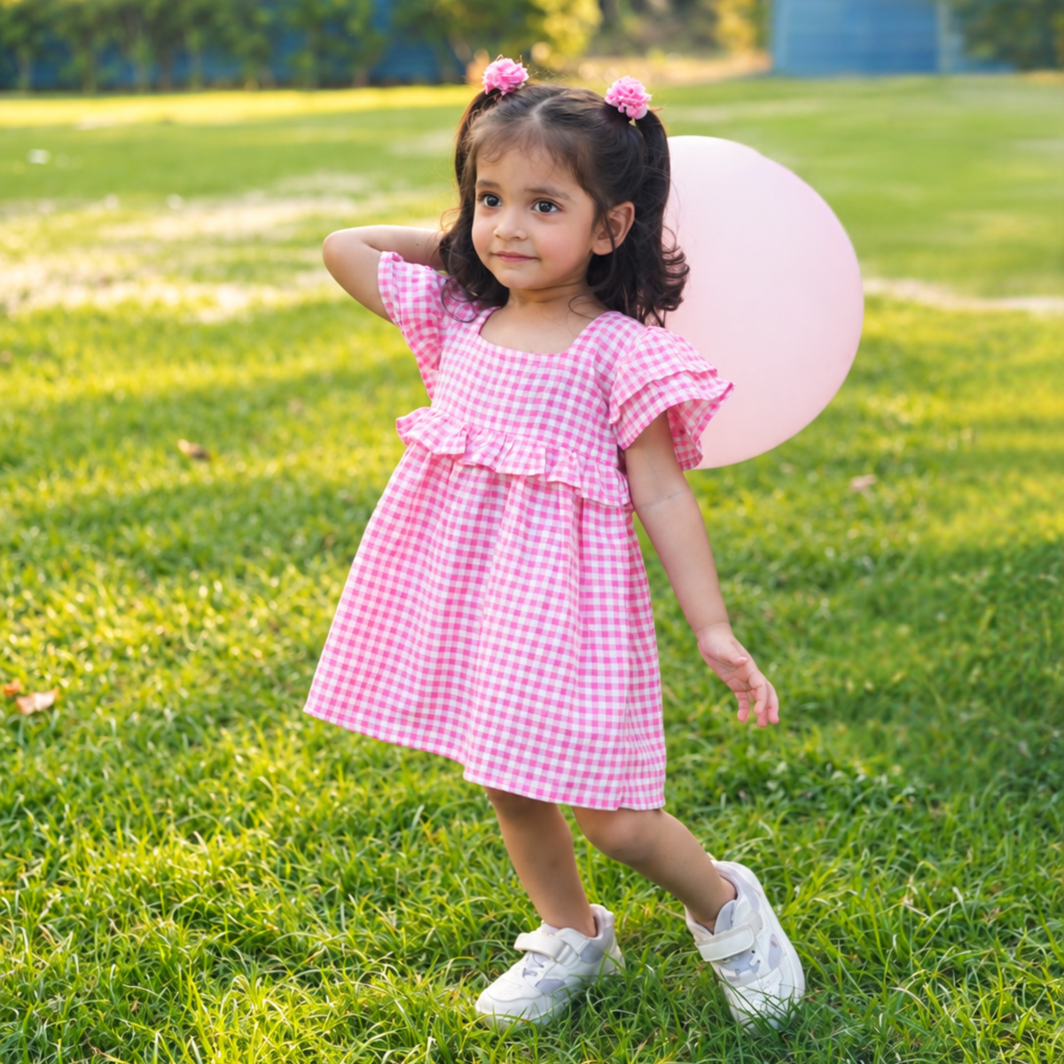 Litchi Flutter Sleeve Dress